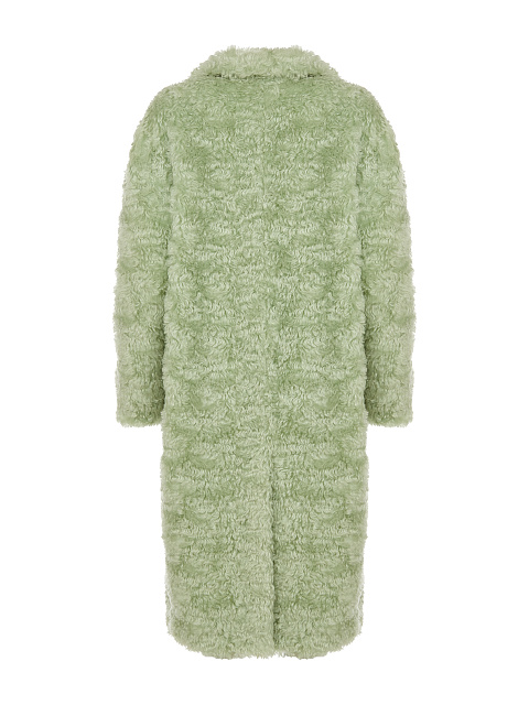 Светло-зеленая шуба из искусственного меха, 2
