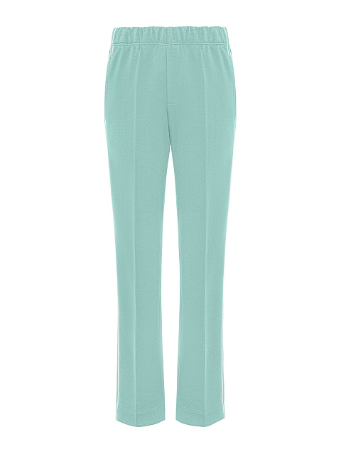 Мятный костюм с укороченной толстовкой и вышивкой, 3