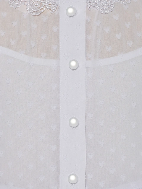Белое детское платье из шифона с кружевным воротником, 5 Белое детское платье из шифона с кружевным воротником, 5