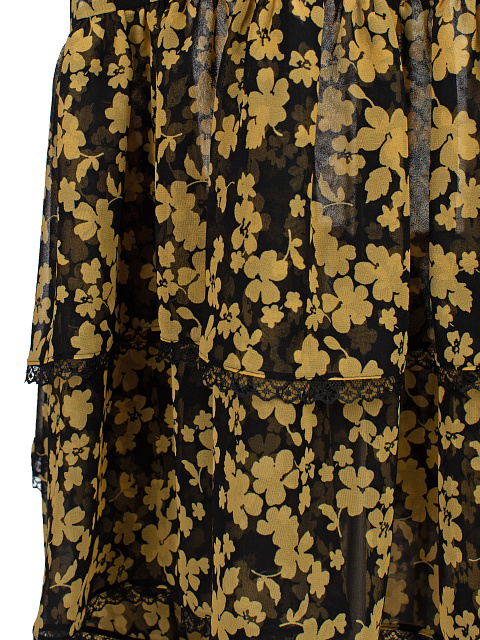 Черное шифоновое платье-миди, 4