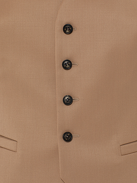 Бежевый костюм-тройка из шерсти, 7