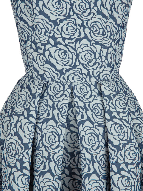 Синее платье-миди из жаккарда, 3 Синее платье-миди из жаккарда, 3