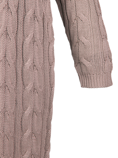 Пыльно-розовый вязаный кардиган из тенсела и шелка, 3