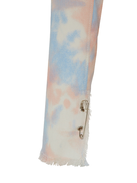 Розовый tie-dye жакет-болеро из денима, 3