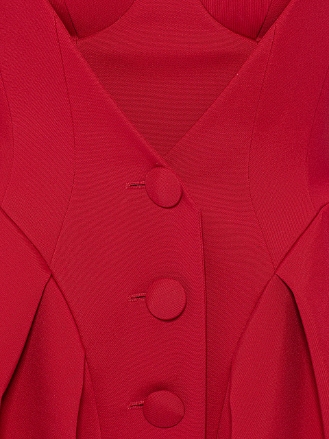 Красный комплект из платья-жакета и топа, 5