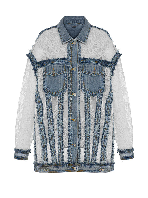 Рубашка из денима и кружева, 1