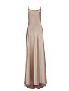 Бежевое платье-макси из шелка