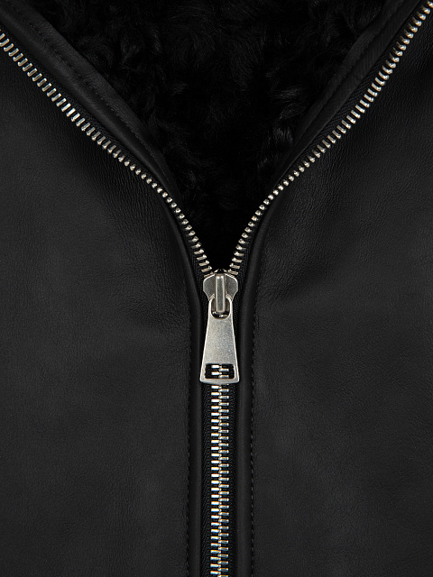 Черный жилет из овчины, 3