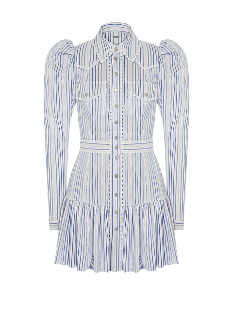 Платье-мини в полоску, 1