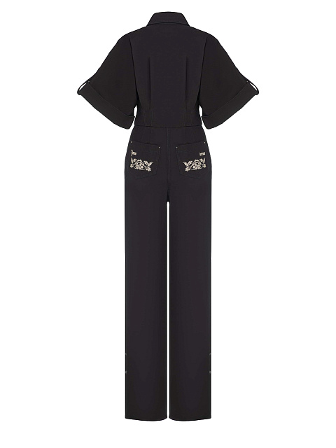 Черный комбинезон из денима, 2