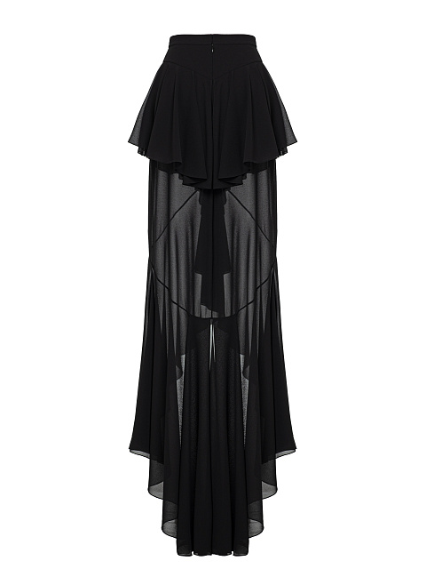Черная юбка-макси из шифона, 2