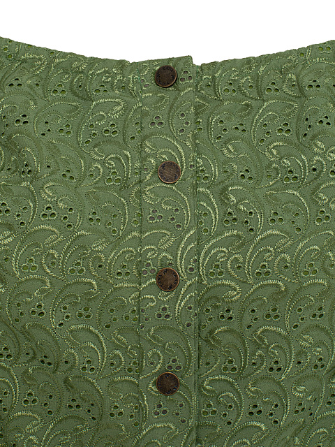 Зеленое платье-миди из хлопка, 3 Зеленое платье-миди из хлопка, 3