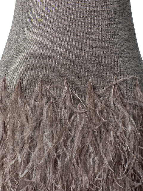 Платье-макси с перьями, 3