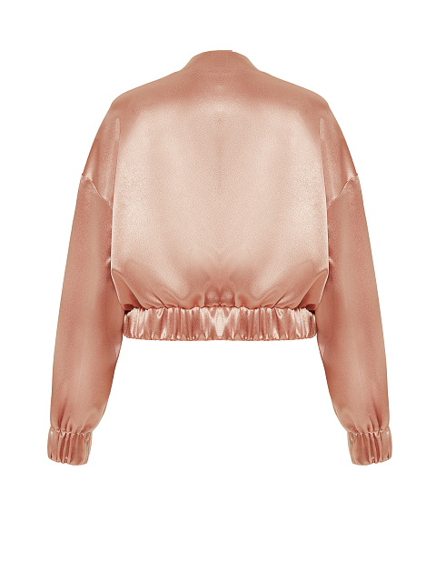 Розовый атласный бомбер, 2
