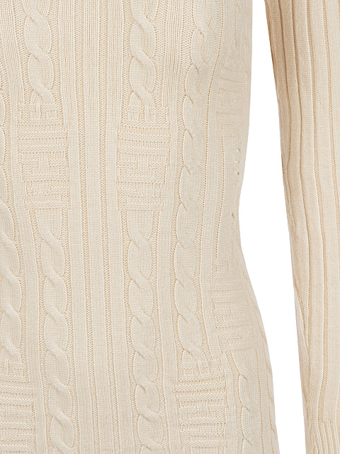 Бежевое вязаное платье с асимметричным подолом, 4 Бежевое вязаное платье с асимметричным подолом, 4