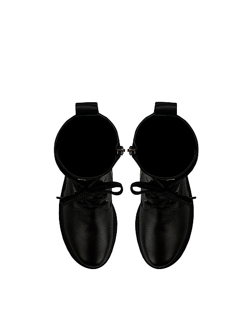 Черные высокие кожаные ботинки, 4 Черные высокие кожаные ботинки, 4