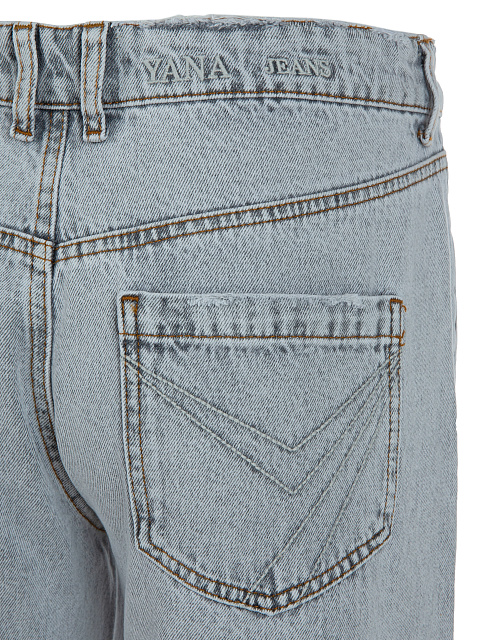 Расклешенные светло-серые джинсы из хлопка, 5