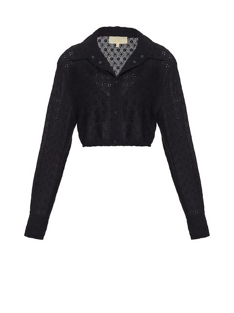 Черный хлопковый сет из укороченной рубашки и бра, 2 Черный хлопковый сет из укороченной рубашки и бра, 2