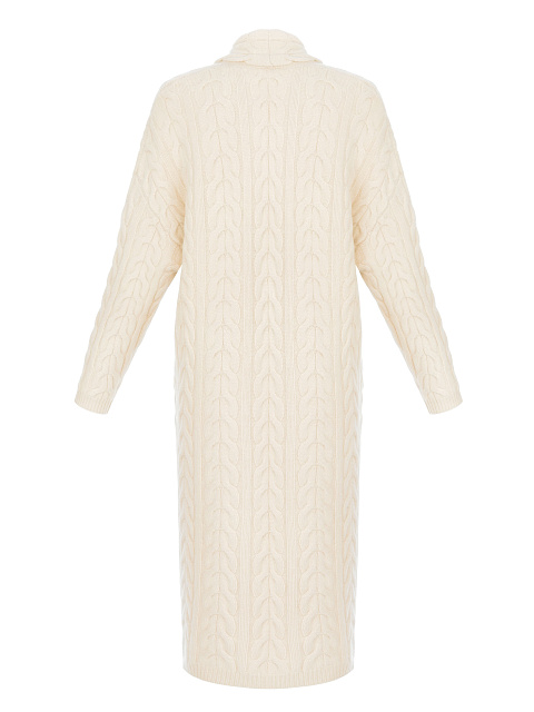 Вязаное кашемировое пальто молочного цвета, 2