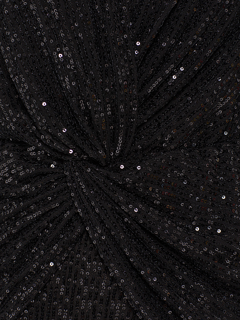 Черное платье-мини с пайетками и драпировкой, 3 Черное платье-мини с пайетками и драпировкой, 3