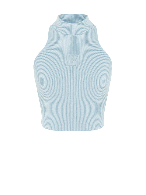 Голубой укороченный топ-лапша, 1 Голубой укороченный топ-лапша, 1