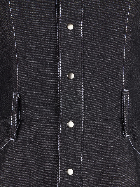 Серое джинсовое платье-миди, 3 Серое джинсовое платье-миди, 3