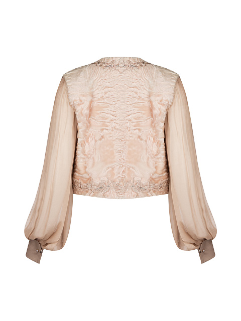 Пудровый жакет из каракуля, 2 Пудровый жакет из каракуля, 2