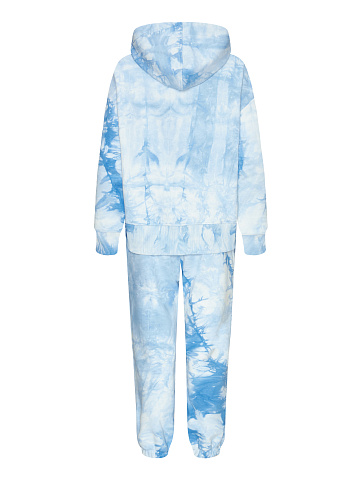 Голубой хлопковый костюм Tie-Dye, 2