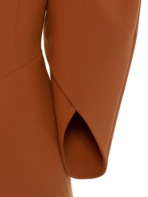 Терракотовый костюм-двойка с брюками клеш, 5