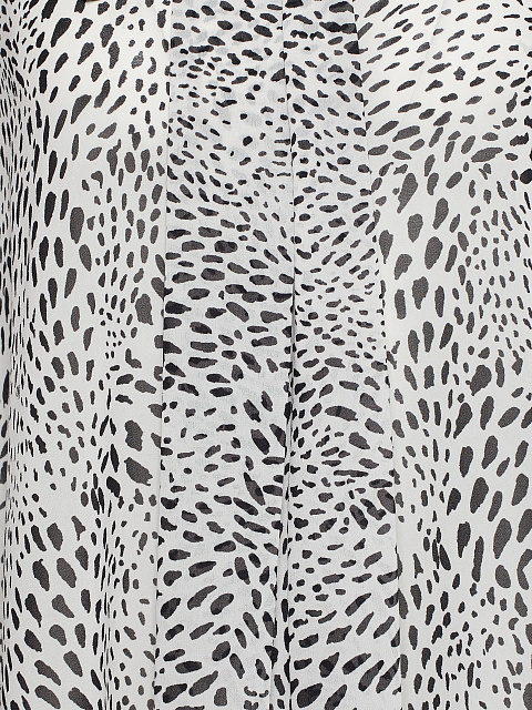 Черно-белая шифоновая блузка с леопардовым принтом, 4