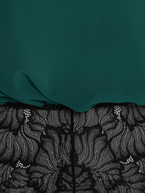 Зеленая блуза-боди с кружевом, 5