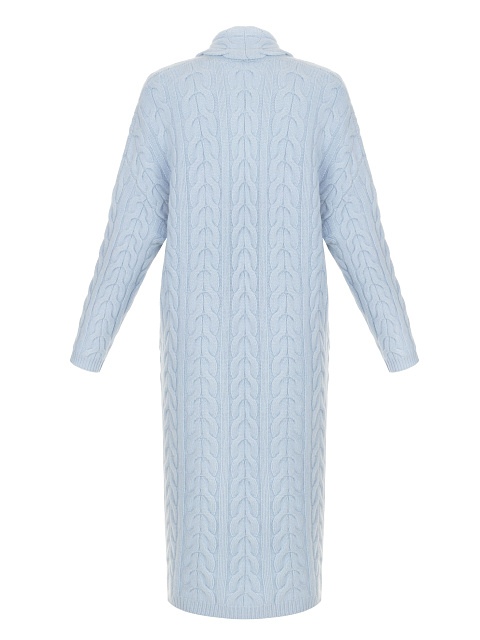 Голубое вязаное кашемировое пальто, 2 Голубое вязаное кашемировое пальто, 2