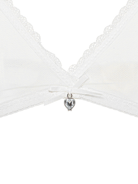 Белый комплект нижнего белья из сетки, 3