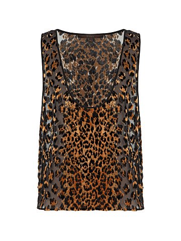 Леопардовый топ из панбархата, 1