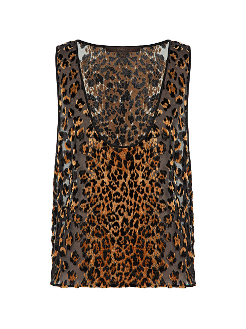 Леопардовый топ из панбархата, 1