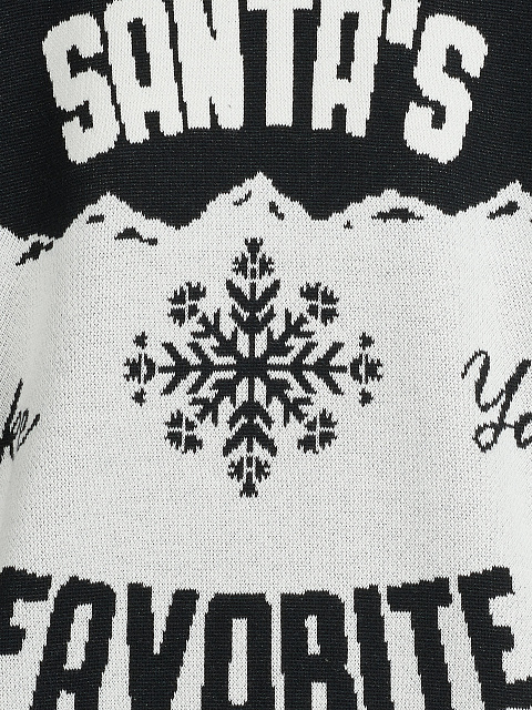 Черно-белый свитер Santa's Favorite, 3