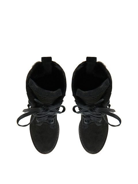 Черные замшевые ботинки с мехом, 4 Черные замшевые ботинки с мехом, 4