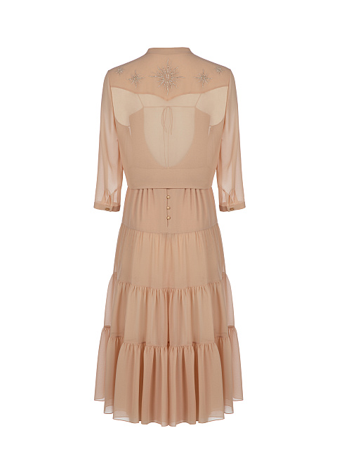 Розовый комплект из платья-миди и блузки, 2 Розовый комплект из платья-миди и блузки, 2