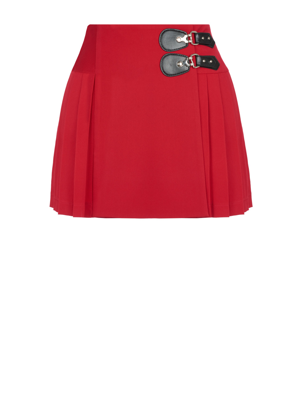 Красная юбка-мини в складку, 1