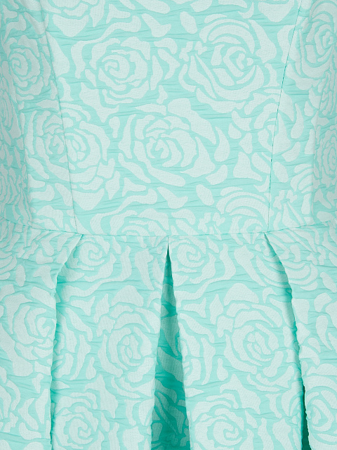 Бирюзовое платье-миди из жаккарда, 3