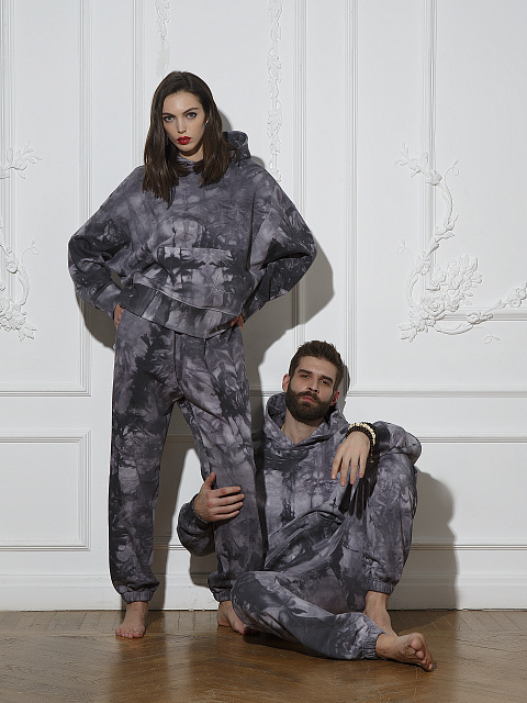 Серо-фиолетовый костюм Tie-Dye, 4