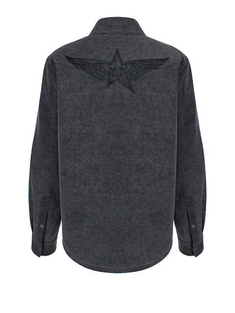 Черная куртка из денима с подкладом из овчины, 2