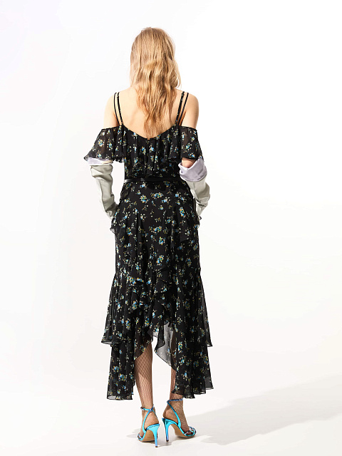 Платье-миди из шифона, 3