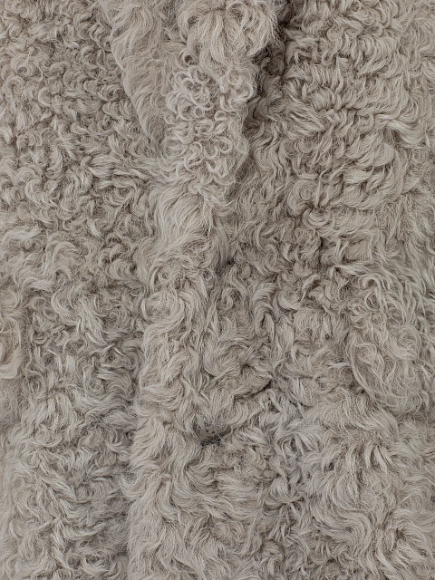 Серый меховой жакет из овчины калган, 3