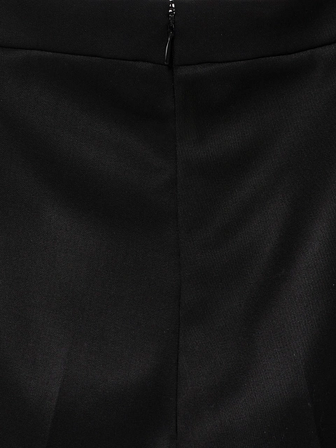 Черный костюм-двойка из шерсти с укороченным жакетом, 7