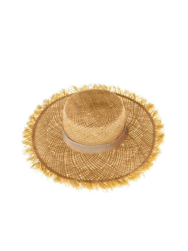 Соломенная шляпа с лентой и пряжкой, 2