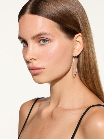 Хупсы из белого золота и бриллиантов, 2