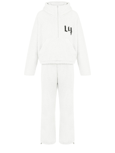 Белый спортивный костюм из ткани букле, 1