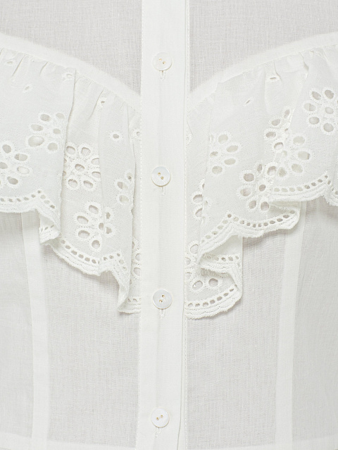 Белое хлопковое платье-миди, 3