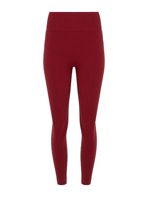 Бордовые леггинсы из трикотажа в рубчик, 1 Бордовые леггинсы из трикотажа в рубчик, 1